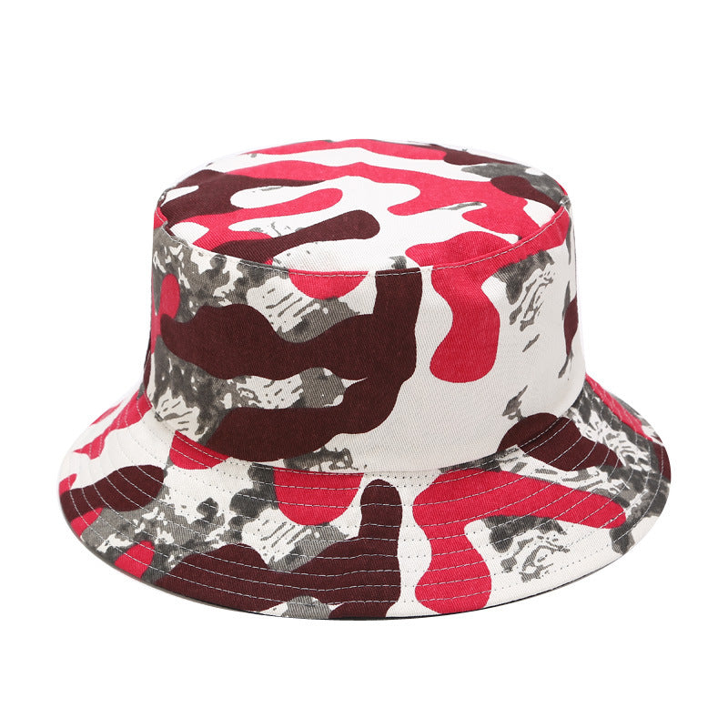 Wholesale  best selling camouflage double-sided basin hat spring and summer travel sun protection sun hat men's and women's fisherman hat